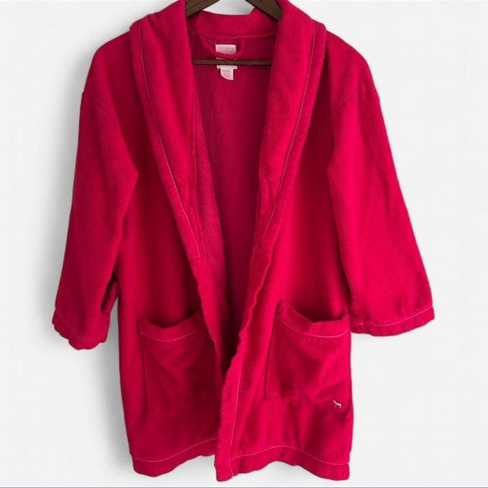 Victoria's Secret PINK Bright Pink Robe 2010 Women’s XS Y2K Fashion Cozycore